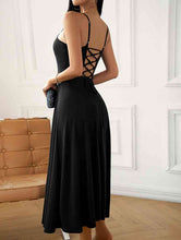 Load image into Gallery viewer, Spaghetti Strap Lace-Up Dress