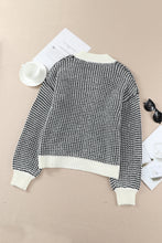 Load image into Gallery viewer, Waffle-Knit Drop Shoulder Button-Down Cardigan