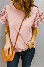 Load image into Gallery viewer, Round Neck Flutter Sleeve Top