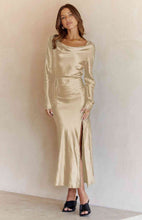 Load image into Gallery viewer, Cowl Neck Long Sleeve Maxi Dress