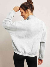 Load image into Gallery viewer, Half-Zip Long Sleeve Sweatshirt