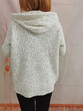 Load image into Gallery viewer, Zip Up Drawstring Long Sleeve Hooded Sweater