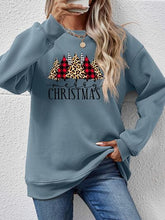 Load image into Gallery viewer, MERRY CHRISTMAS Round Neck Long Sleeve Sweatshirt