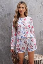 Load image into Gallery viewer, Floral Long Sleeve Top and Shorts Set