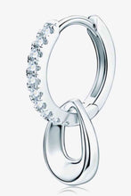 Load image into Gallery viewer, 925 Sterling Silver Moissanite Double Hoop Earrings