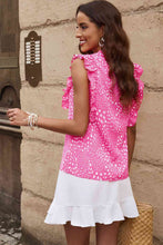 Load image into Gallery viewer, Printed V-Neck Butterfly Sleeve Tank