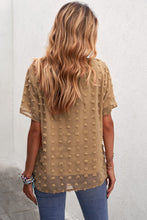Load image into Gallery viewer, Swiss Dot Round Neck Blouse