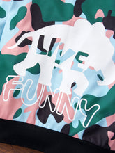 Load image into Gallery viewer, Kids Camouflage Elephant Graphic Sweatshirt and Pants Set
