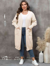 Load image into Gallery viewer, Plus Size Long Sleeve Pocketed Cardigan