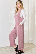Load image into Gallery viewer, Celeste Full Size Ribbed Tie Shoulder Sleeveless Ankle Overalls