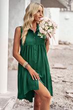 Load image into Gallery viewer, Button Down Collared Sleeveless Dress