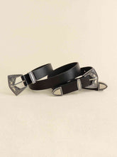 Load image into Gallery viewer, Double Buckle PU Leather Belt