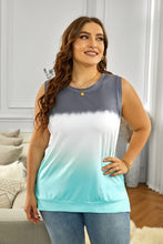 Load image into Gallery viewer, Plus Size Geometric Side Slit Tank