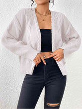 Load image into Gallery viewer, Cable-Knit Open Front Cardigan