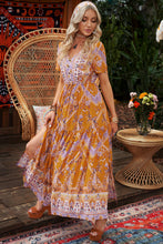 Load image into Gallery viewer, Bohemian Side Slit V-Neck Maxi Dress