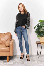 Load image into Gallery viewer, And The Why Full Size Foil Printed Sleeve Top