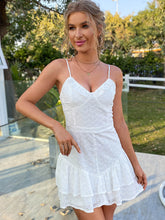 Load image into Gallery viewer, Eyelet Spaghetti Strap Layered Dress