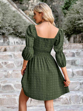 Load image into Gallery viewer, Swiss Dot Smocked Scoop Neck Dress