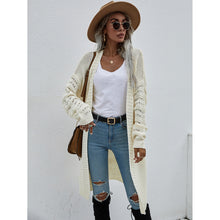 Load image into Gallery viewer, Horizontal Ribbing Open Front Duster Cardigan