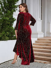 Load image into Gallery viewer, Plus Size Ruffle Hem High-Low Dress