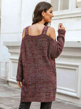 Load image into Gallery viewer, Cold Shoulder Square Neck Knit Top