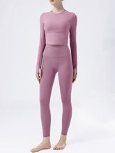 Load image into Gallery viewer, Round Neck Long Sleeve Active T-Shirt