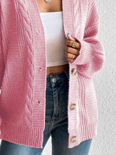 Load image into Gallery viewer, Cable-Knit Button Down Cardigan