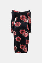 Load image into Gallery viewer, Full Size Floral Off-Shoulder Midi Dress