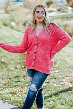 Load image into Gallery viewer, Plus Size Button Down Cardigan with Pockets