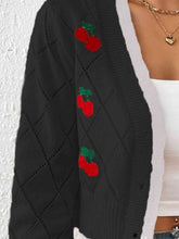 Load image into Gallery viewer, Cherry Button Down Cardigan