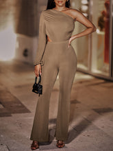 Load image into Gallery viewer, Cutout One-Shoulder Jumpsuit