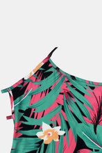 Load image into Gallery viewer, Botanical Print Halter Neck Crisscross Dress