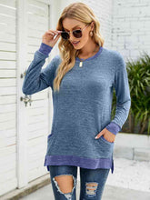 Load image into Gallery viewer, Round Neck Long Sleeve Blouse