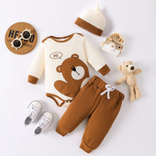 Load image into Gallery viewer, Bear Round Neck Bodysuit and Joggers Set