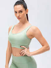 Load image into Gallery viewer, Scoop Neck Padded Sports Bra