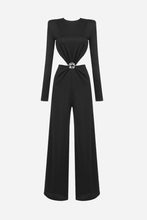 Load image into Gallery viewer, Round Neck Open Back Top and Pants Set