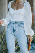 Load image into Gallery viewer, Tied Balloon Sleeve Bodysuit