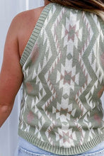 Load image into Gallery viewer, Geometric Round Neck Sweater Vest