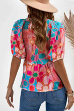 Load image into Gallery viewer, Printed V-Neck Babydoll Blouse