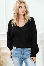 Load image into Gallery viewer, V-Neck Slit Knit Top