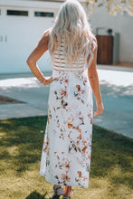 Load image into Gallery viewer, Floral Striped Print Sleeveless Maxi Dress