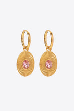 Load image into Gallery viewer, Stainless Steel Oval Dangle Earrings