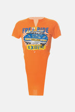 Load image into Gallery viewer, Graphic Notched Slit Tee