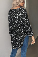 Load image into Gallery viewer, Animal Print V-Neck High-Low Blouse