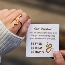 Load image into Gallery viewer, Snake Shape 18K Gold-Plated Bypass Ring