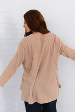 Load image into Gallery viewer, Jodifl Stay Awhile Full Size Run Waffle Knit V-Neck Tee