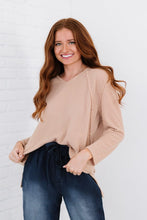 Load image into Gallery viewer, Jodifl Stay Awhile Full Size Run Waffle Knit V-Neck Tee