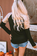 Load image into Gallery viewer, GIVE THANKS BABE Sequin Long Sleeve Blouse