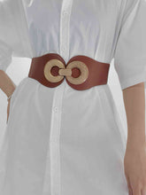 Load image into Gallery viewer, Alloy Buckle Elastic PU Belt