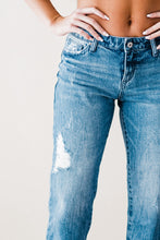 Load image into Gallery viewer, Special A Cropped Mid Rise Distressed Straight Jeans